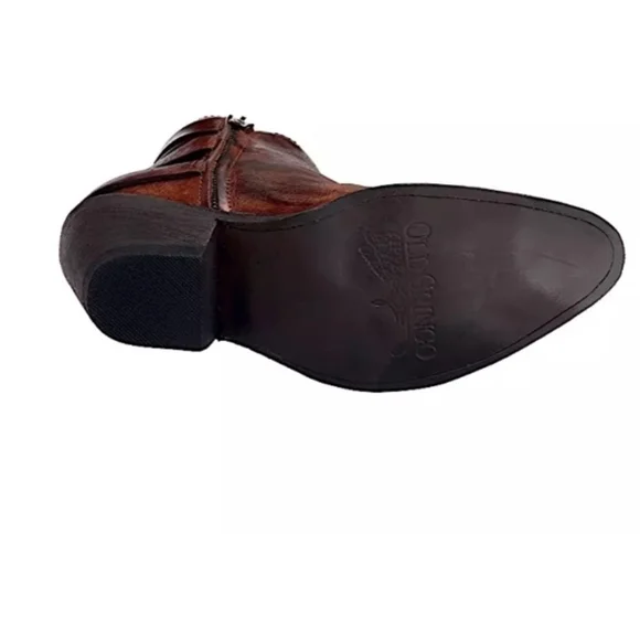 Old Gringo Distressed Brown Ankle Boots with Buckle Detail - Picture 7 of 8